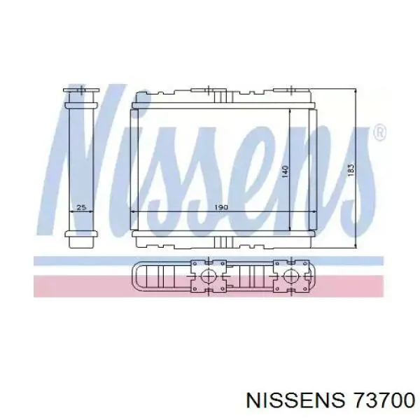 Radiador de calefacción para Nissan Almera (N15)