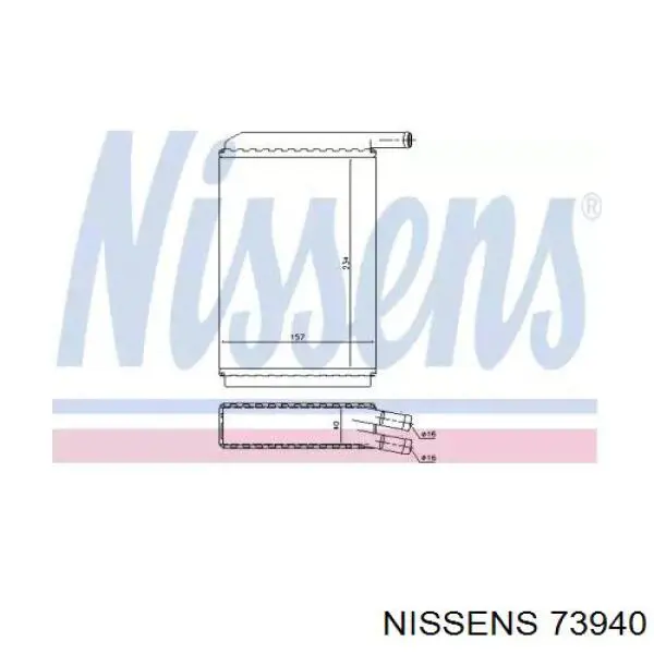Radiador de calefacción Nissens 73940 precio, desde 24,70 EUR