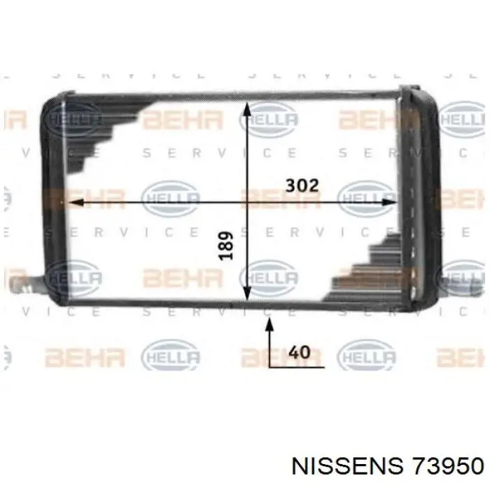 73950 Nissens radiador de calefacción