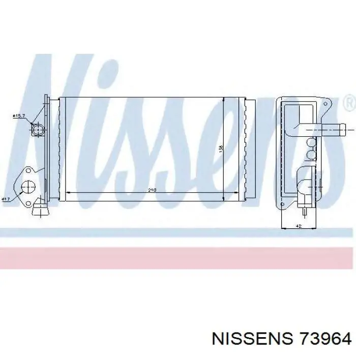 Comprar 73964 Nissens Radiador calefacción