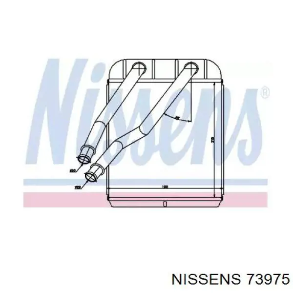 Radiador calefacción 73975 Nissens