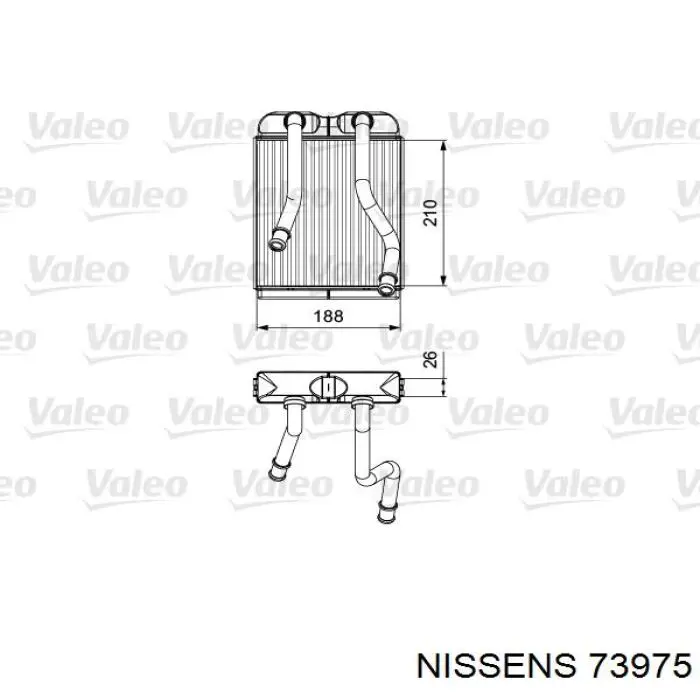 Comprar 73975 Nissens Radiador calefacción