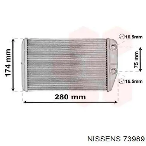 Comprar 73989 Nissens Radiador calefacción