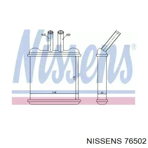 Radiador de calefacción Nissens 76502 precio, desde 41,78 EUR