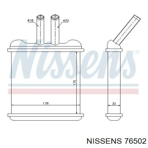 76502 Nissens radiador calefacción