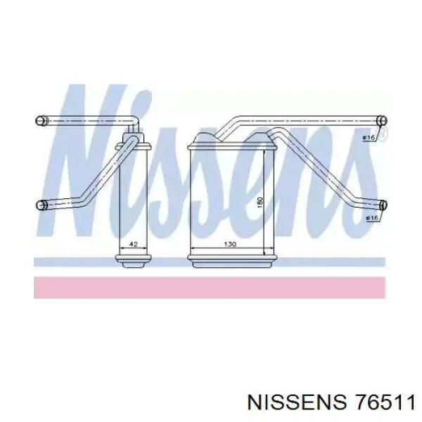 76511 Nissens radiador calefacción