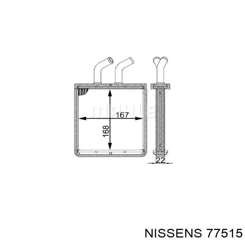 Radiador de calefacción Nissens 77515 precio, desde 55,96 EUR