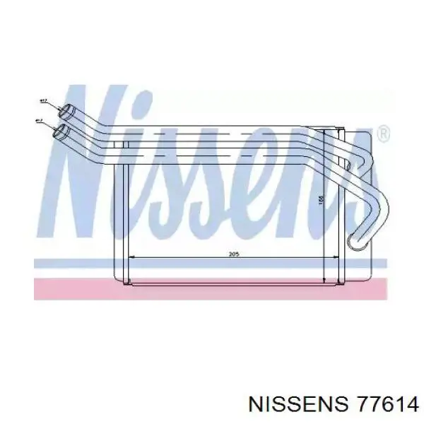 77614 Nissens radiador de calefacción