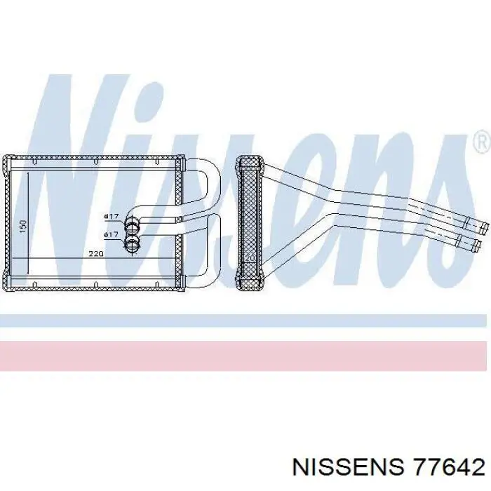 77642 Nissens radiador de calefacción