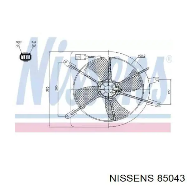 85043 Nissens Ventilador de refrigeración del motor