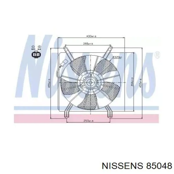 Ventilador, refrigeración motor Nissens 85048 precio, desde 88,97 EUR