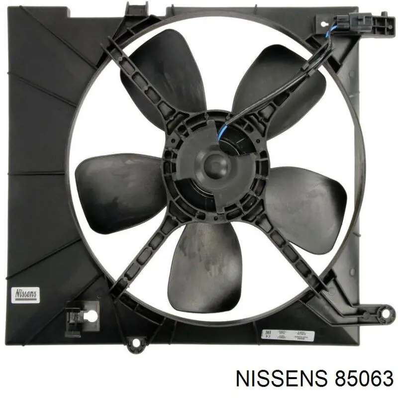 85063 Nissens difusor de radiador, ventilador de refrigeración, condensador del aire acondicionado, completo con motor y rodete