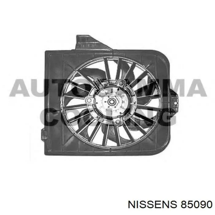 Ventilador de refrigeración completo derecho (motor y hélice) 85090 Nissens
