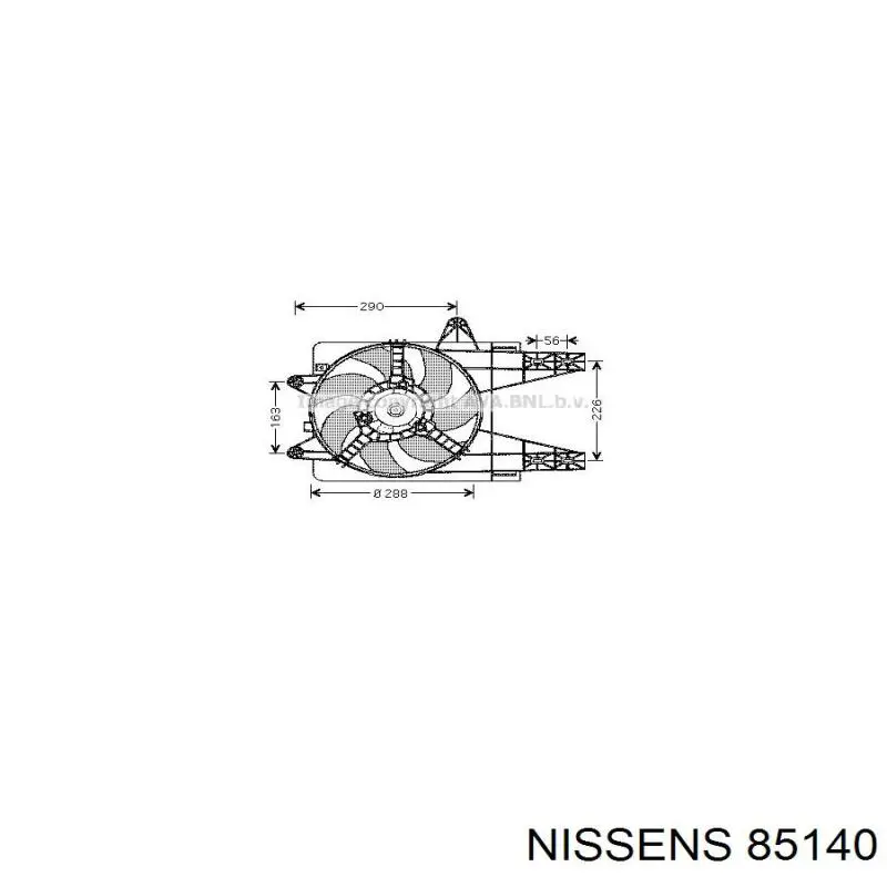 Ventilador, refrigeración motor Nissens 85140 precio, desde 52,33 EUR