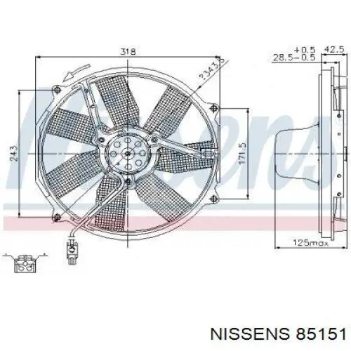 85151 Nissens ventilador del motor