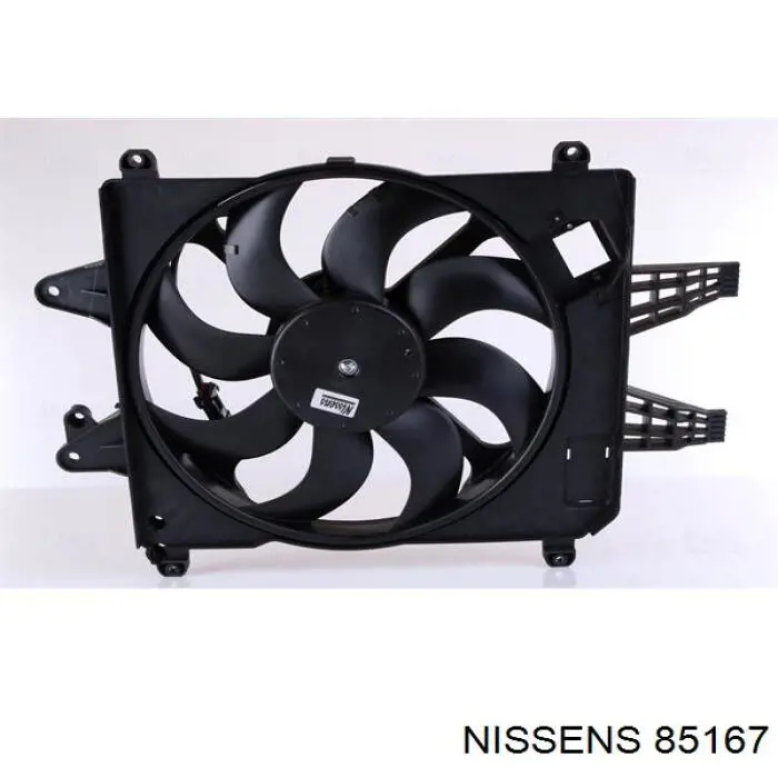 85167 Nissens difusor de radiador, ventilador de refrigeración, condensador del aire acondicionado, completo con motor y rodete