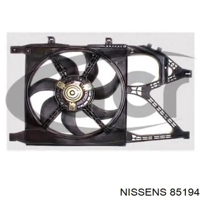 85194 Nissens ventilador (rodete +motor refrigeración del motor con electromotor derecho)