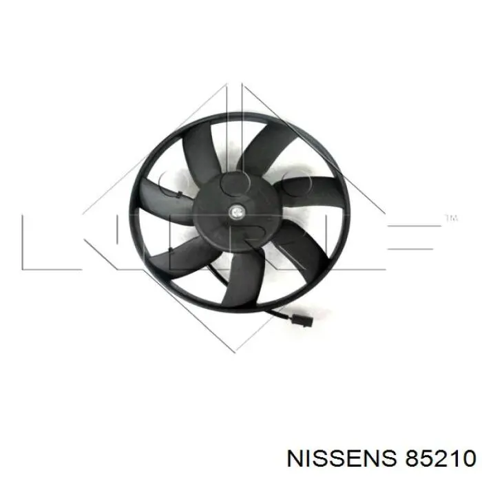 85210 Nissens difusor de radiador, ventilador de refrigeración, condensador del aire acondicionado, completo con motor y rodete