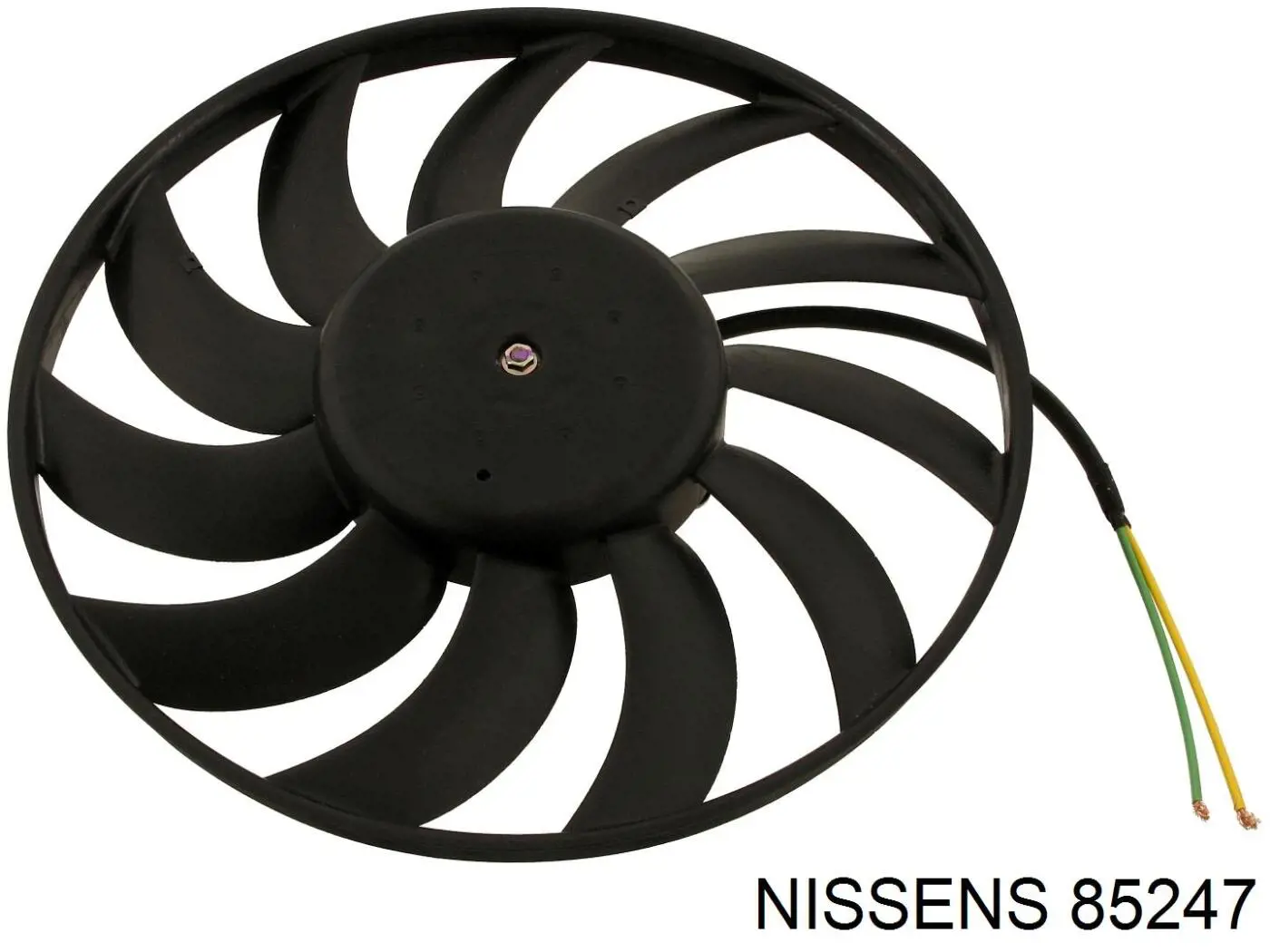 85247 Nissens difusor de radiador, ventilador de refrigeración, condensador del aire acondicionado, completo con motor y rodete