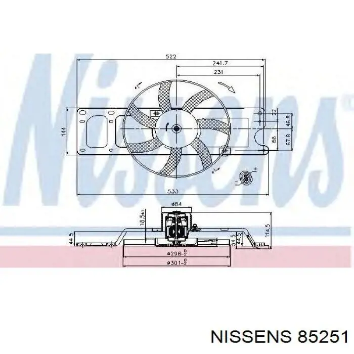 85251 Nissens Electroventilador del motor