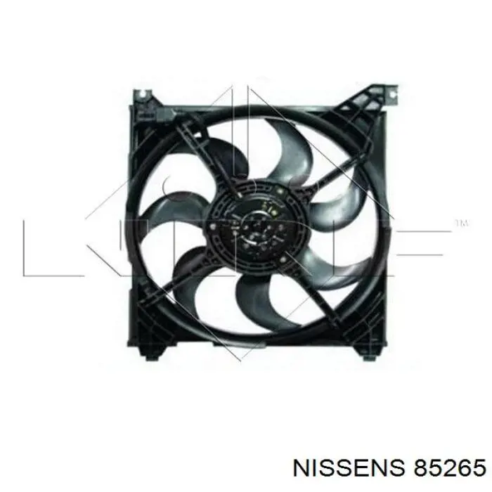 85265 Nissens difusor de radiador, ventilador de refrigeración, condensador del aire acondicionado, completo con motor y rodete