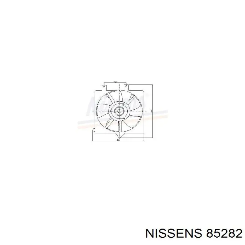 85282 Nissens difusor de radiador, aire acondicionado, completo con motor y rodete