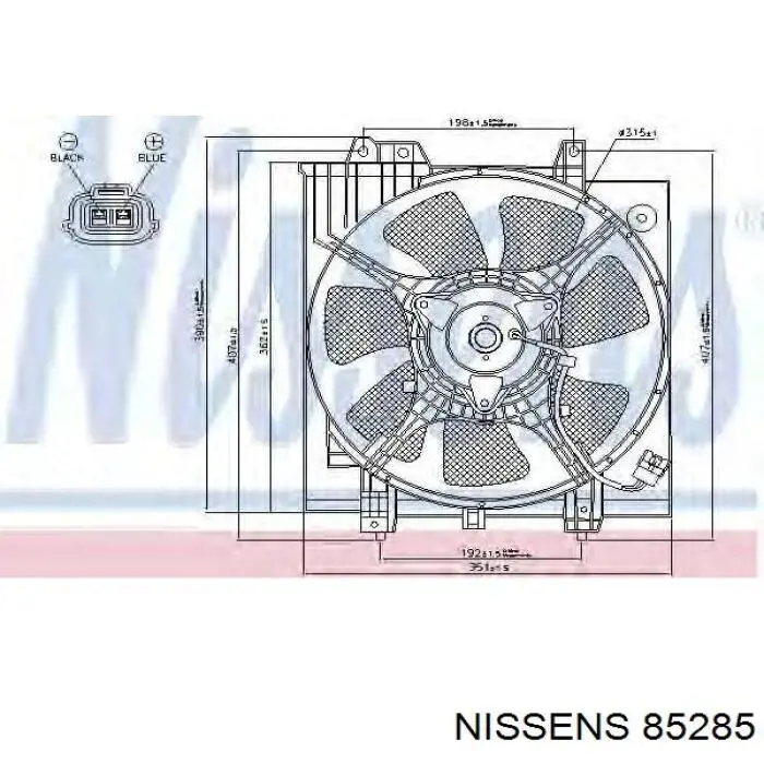 85285 Nissens motor ventilador del radiador