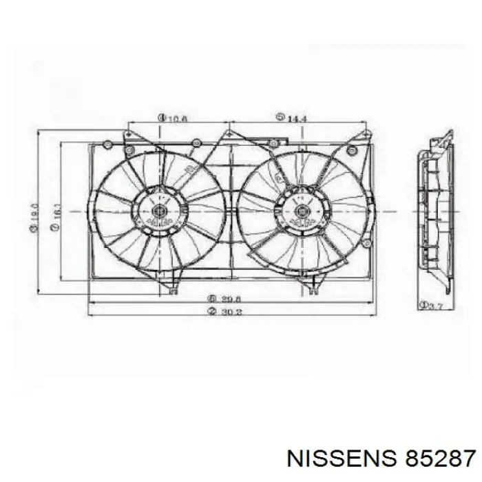 85287 Nissens bastidor radiador