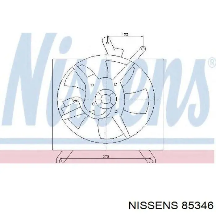 47998 NRF difusor de radiador, ventilador de refrigeración, condensador del aire acondicionado, completo con motor y rodete