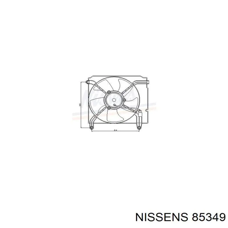 Difusor de radiador, ventilador de refrigeración, condensador del aire acondicionado, completo con motor y rodete Daewoo Lanos (KLAT)