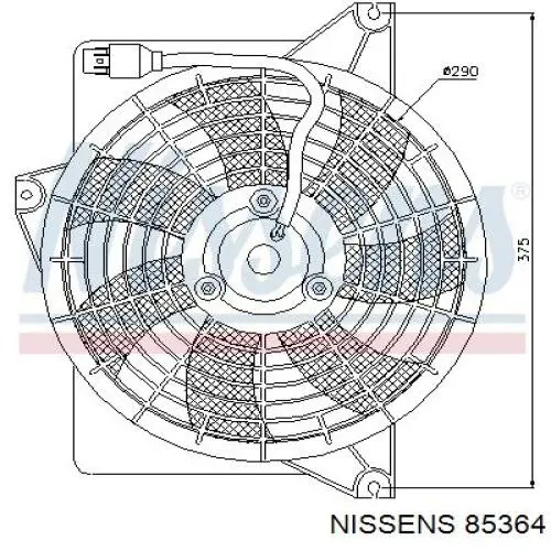 Ventilador, refrigeración motor Nissens 85364 precio, desde 61,02 EUR