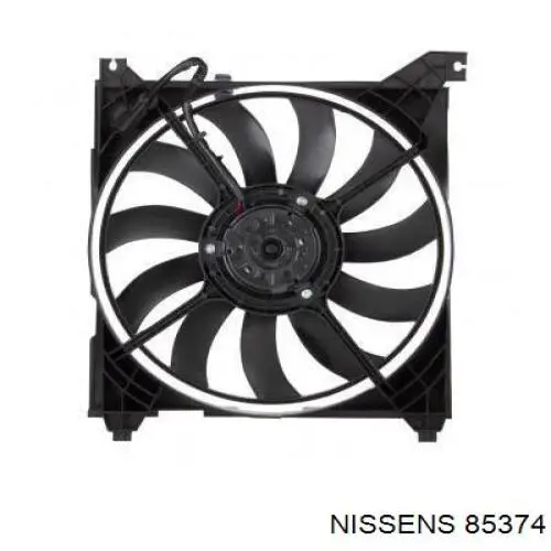 85374 Nissens difusor de radiador, ventilador de refrigeración, condensador del aire acondicionado, completo con motor y rodete