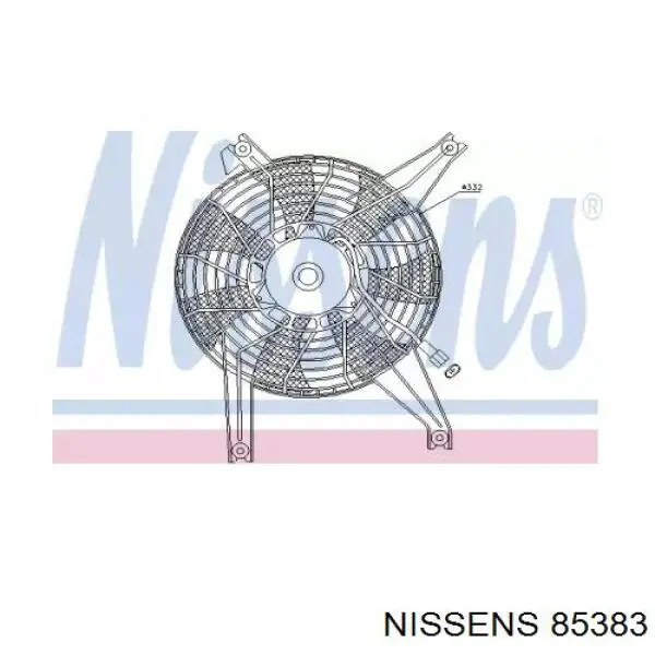 85383 Nissens difusor de radiador, aire acondicionado, completo con motor y rodete