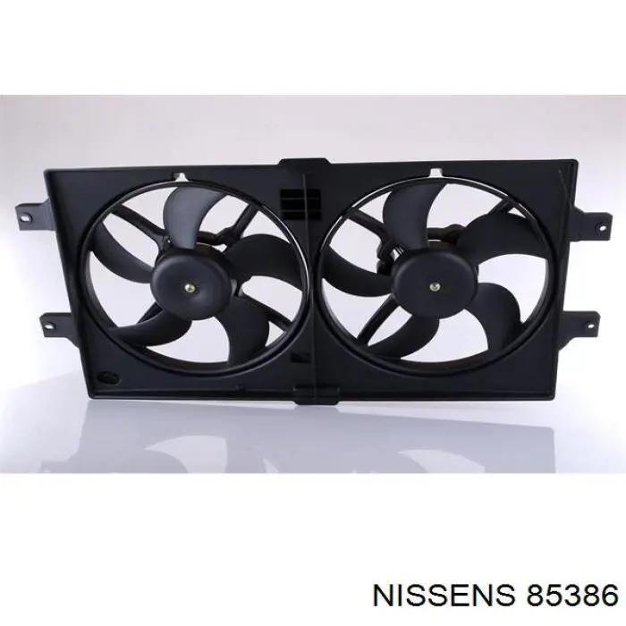 85386 Nissens difusor de radiador, ventilador de refrigeración, condensador del aire acondicionado, completo con motor y rodete