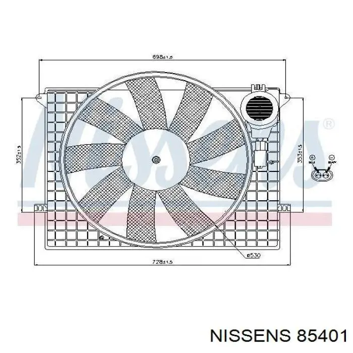 85401 Nissens Electroventilador del motor