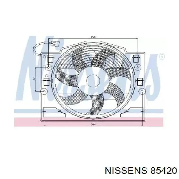 Ventilador de radiador 85420 Nissens