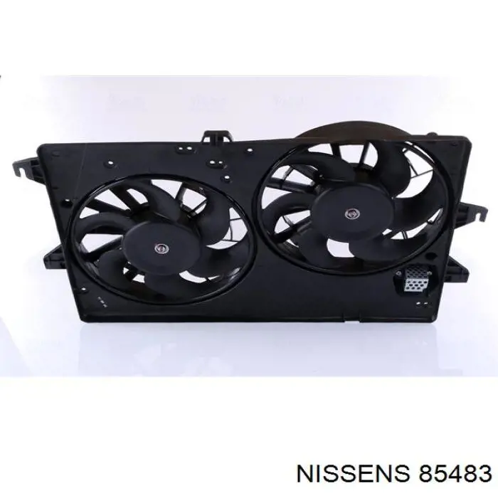 85483 Nissens difusor de radiador, ventilador de refrigeración, condensador del aire acondicionado, completo con motor y rodete