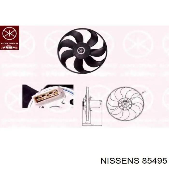 85495 Nissens rodete ventilador, refrigeración de motor