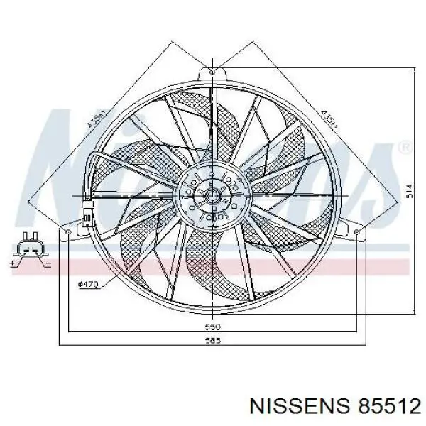 85512 Nissens ventilador del motor