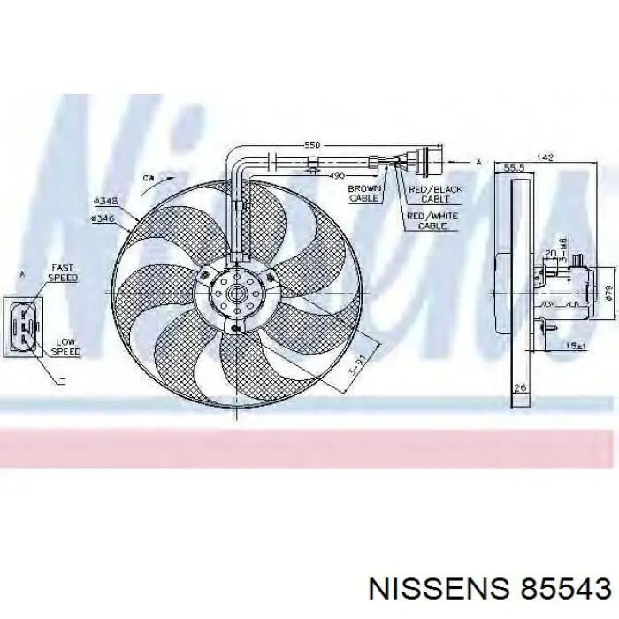 Ventilador de radiador Nissens 85543 precio, desde 66,60 EUR