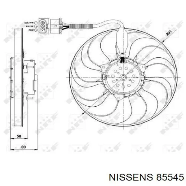 85545 Nissens rodete ventilador, refrigeración de motor