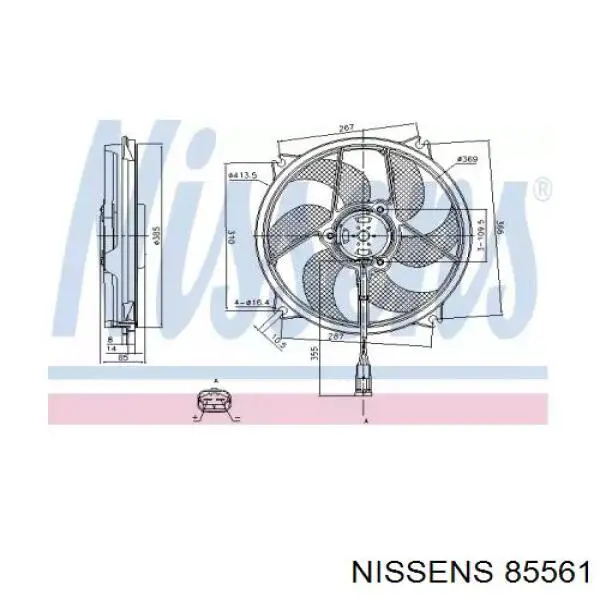 Comprar 85561 Nissens Ventilador del motor