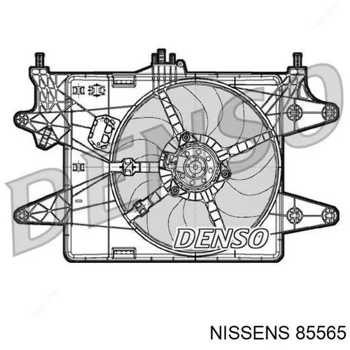 85565 Nissens difusor de radiador, ventilador de refrigeración, condensador del aire acondicionado, completo con motor y rodete