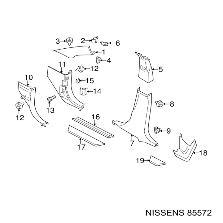 85572 Nissens difusor de radiador, ventilador de refrigeración, condensador del aire acondicionado, completo con motor y rodete