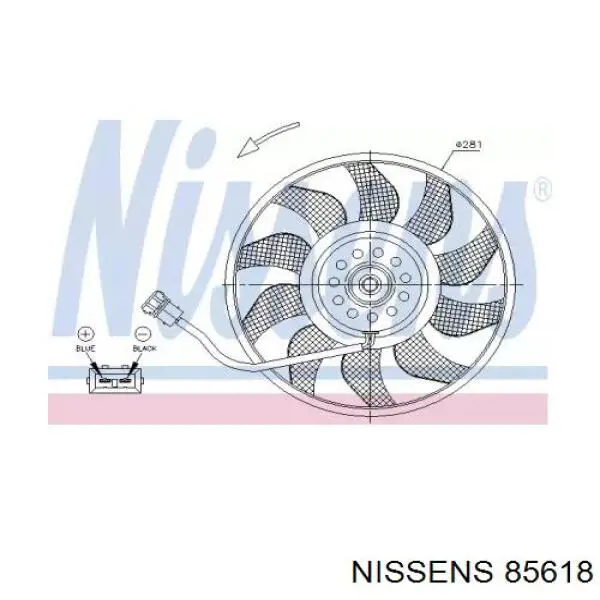 85618 Nissens rodete ventilador, refrigeración de motor