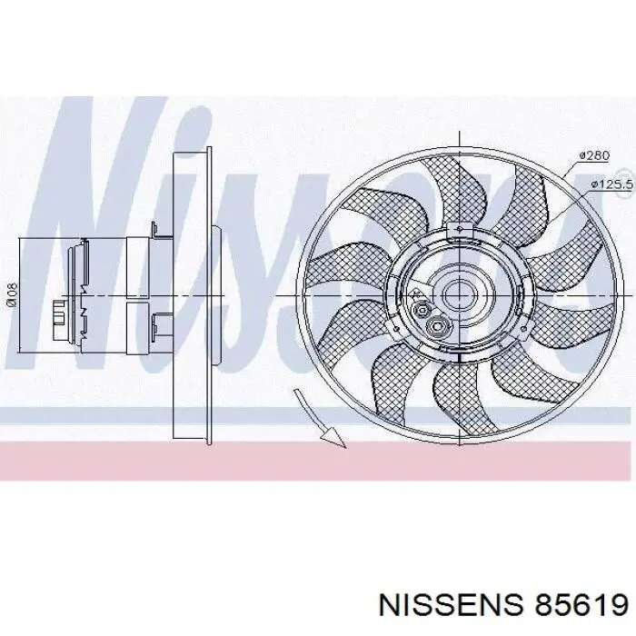 85619 Nissens ventilador del motor