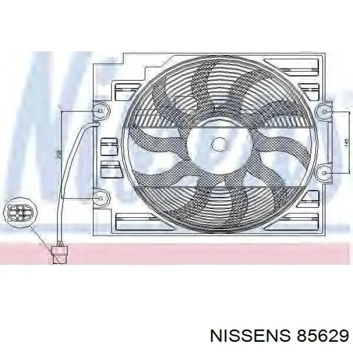 85629 Nissens ventilador (rodete +motor aire acondicionado con electromotor completo)
