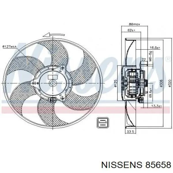 85658 Nissens ventilador del motor