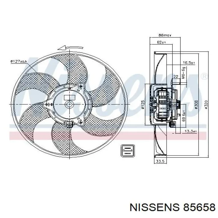 Ventilador de radiador Nissens 85658 precio, desde 86,02 EUR