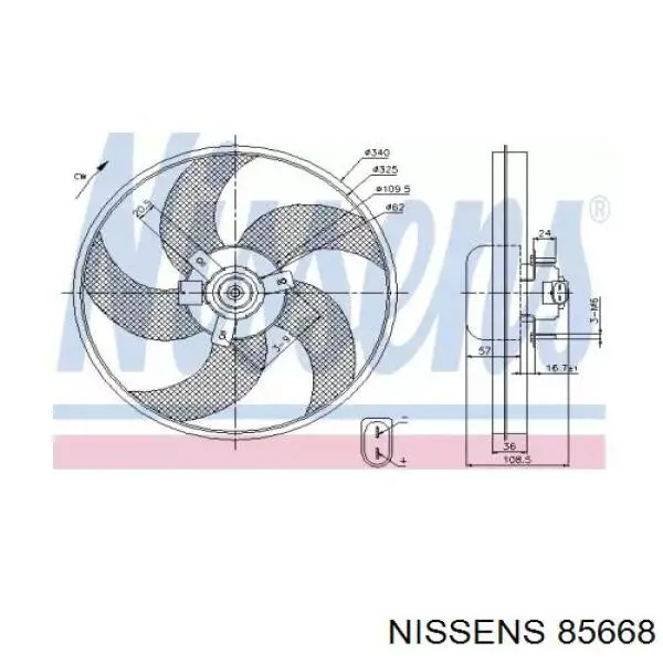 85668 Nissens ventilador del motor